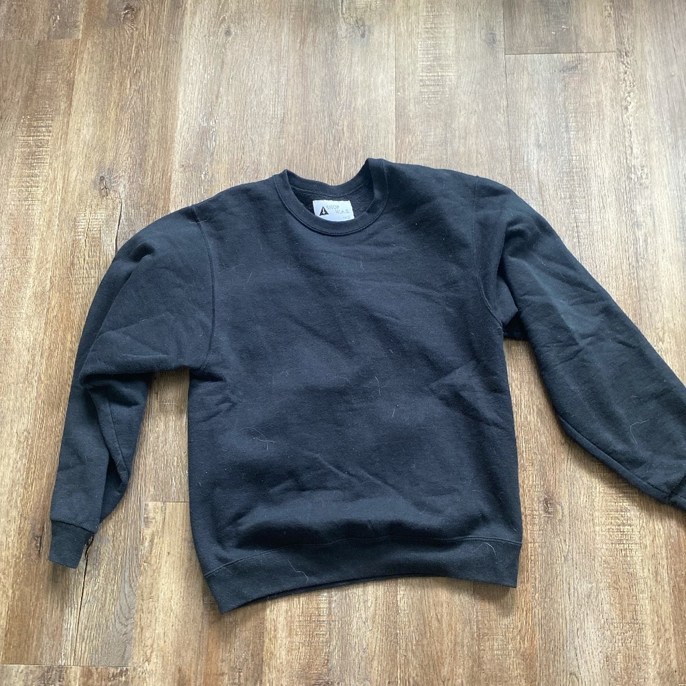 Black Sweater with Skull Backing